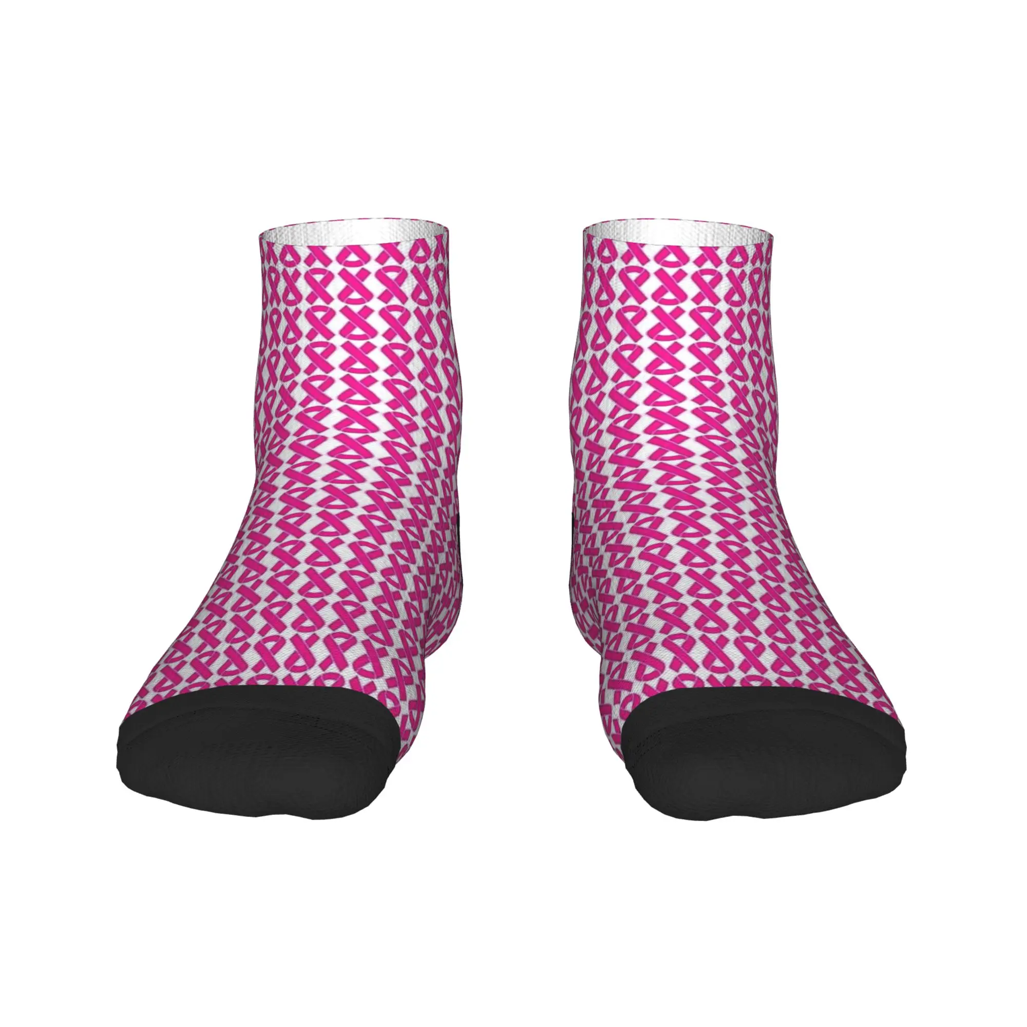 جوارب الكاحل للجنسين الرجال سرطان الثدي الشريط نمط الجوارب غير رسمية المطبوعة عدم الانزلاق جودة الربيع موضة في الهواء الطلق جورب #2