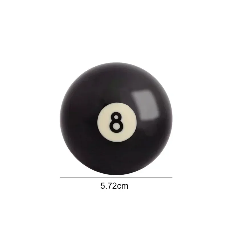 New Billiard Cue Ball 52.5/57.2 Mm Standard /crystal Black 8 Ball Snooker Training Replacement Practice Billiard Made of Resin