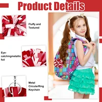 (SH)*24Pcs Cheer Pom Pom Keychain Cheerleader Gift Cheering Keyring Camp Team Gift 3