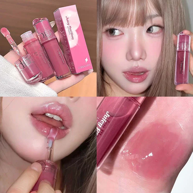CAPPUVINI Juicy Lip Tint Glänzender Lipgloss Spiegelglanz Flüssiger Lippenstift Feuchtigkeitsspendender Lipgloss Koreanische Kosmetik – Detail 15