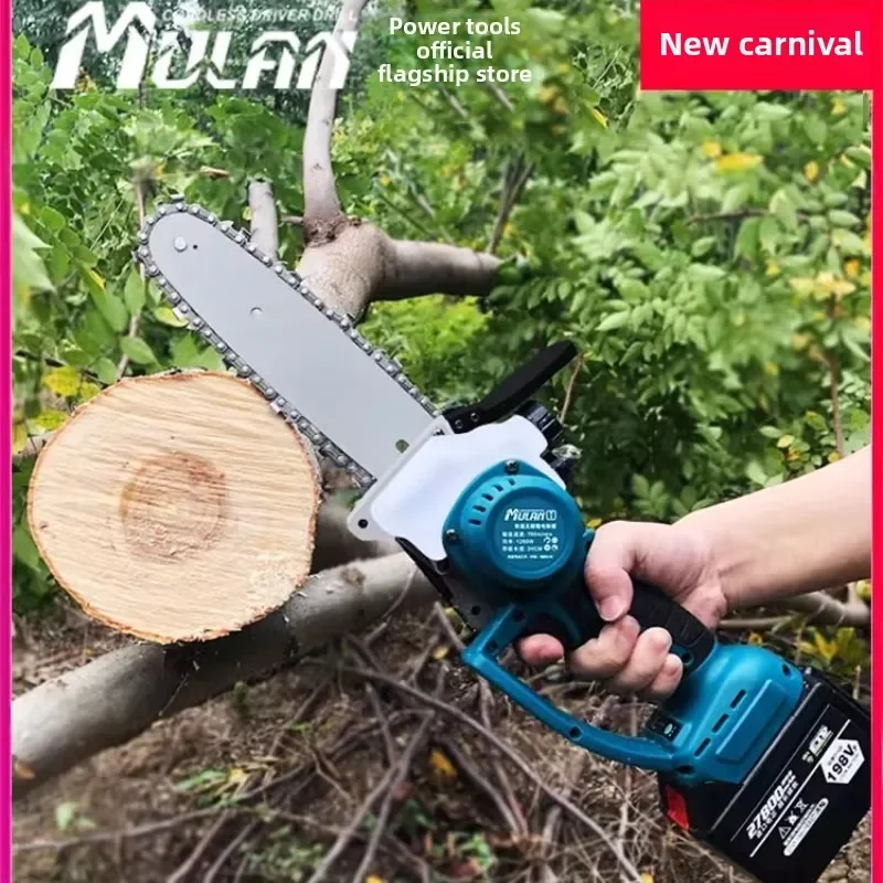 

110 В/220 В литиевая бензопила ручная маленькая мощная электрическая беспроводная уличная пила для резки древесины для домашнего сада