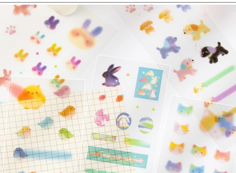 TIANZI 24-Sheet Kawaii Creative Fruit Theme Die Cut Stickers Book for DIY Scrapbooking Handmade Aesthetic Diary Stickers