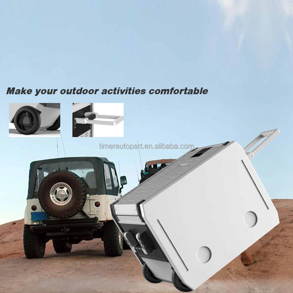 Camping 45L Fridge Foldable Table 4x4 Offroad Fast Cooling Freezer 12v 24v 220v Home Car Refrigerator Ice Box with with Battery