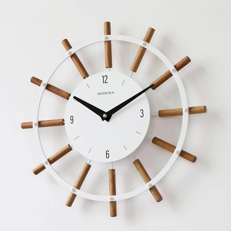 

Silent Wall Clock Single Side Watches Interior Room Dacoration Items Round Home Decoration Accessories Aesthetic Creative Design