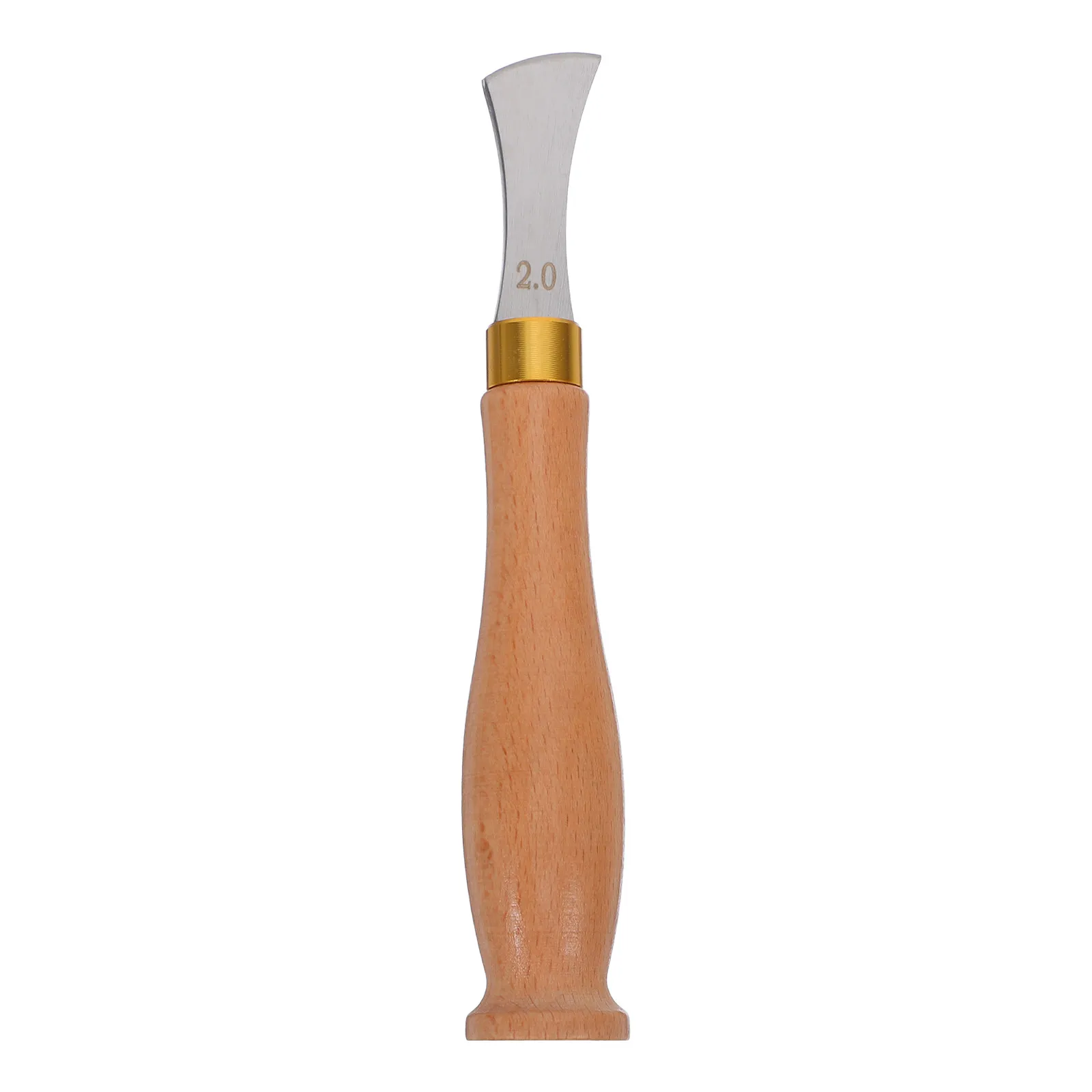 Edge Creaser Tool Stainless Steel 2Mm Wood Handle Manual Leatherworking Tool for Belt Straps Bookbinding Sheath Edge
