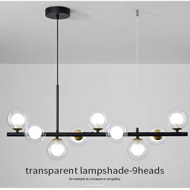 

Modern Nordic Led Chandelier For Living Room Dining Room Kitchen Bedroom Pendant Lamp Glass Ball Ceiling Design Hanging Light G9