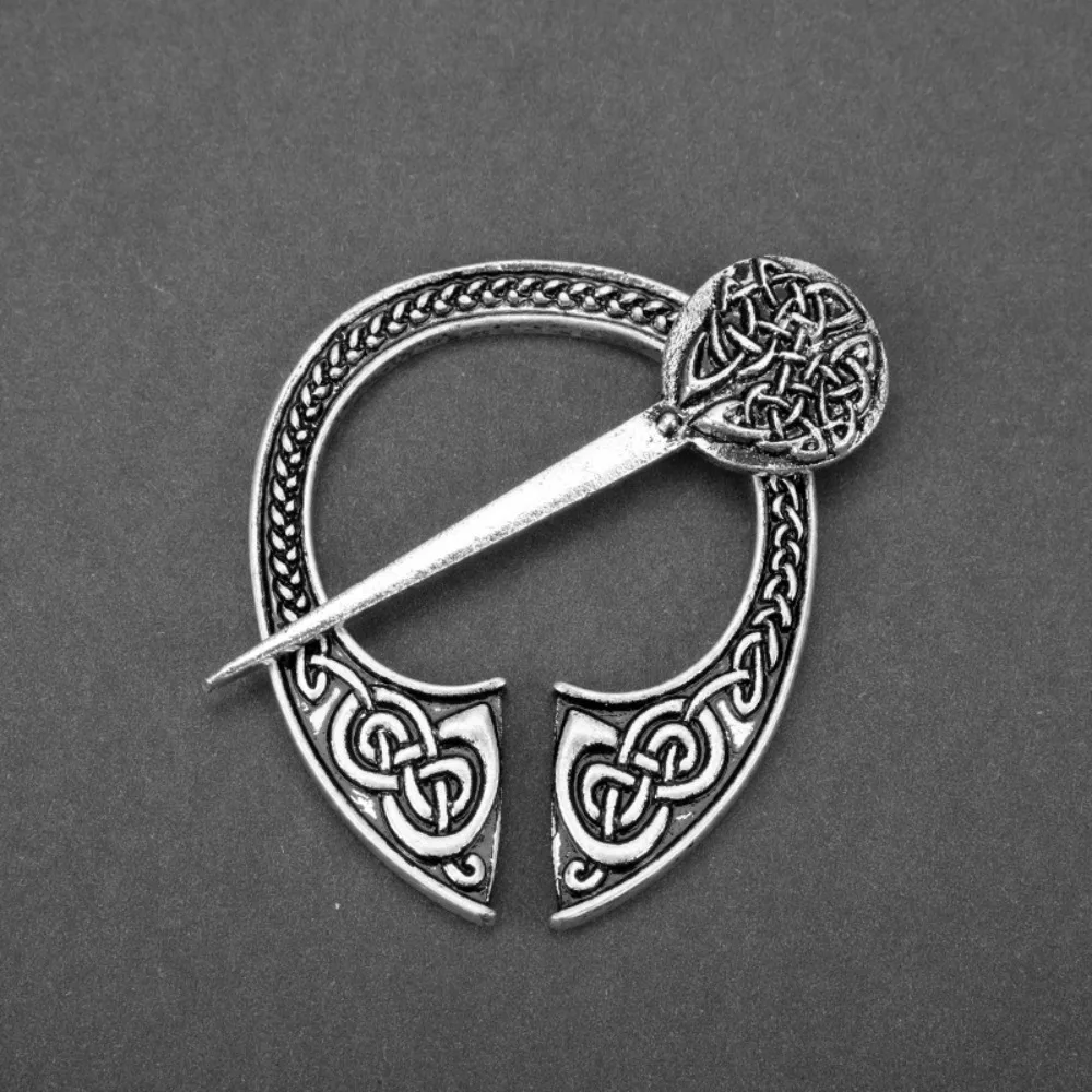 Personality Medieval Clasp Pin Brooch Vintage Celtic Scarf Shawl Penannular Brooch Cloak Pins Jewelry Wholesale