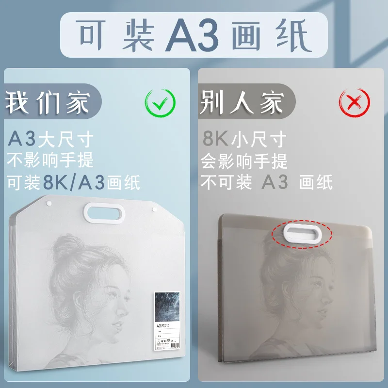 Art manuscript storage bag Drawing binding document bag 8K paper storage bag filing organiser  organizador  file folder