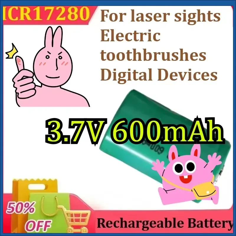 ICR17280 17280 Lithium Battery Charging Laser Sight Electric Toothbrush Digital Battery 3.7V 600mAh
