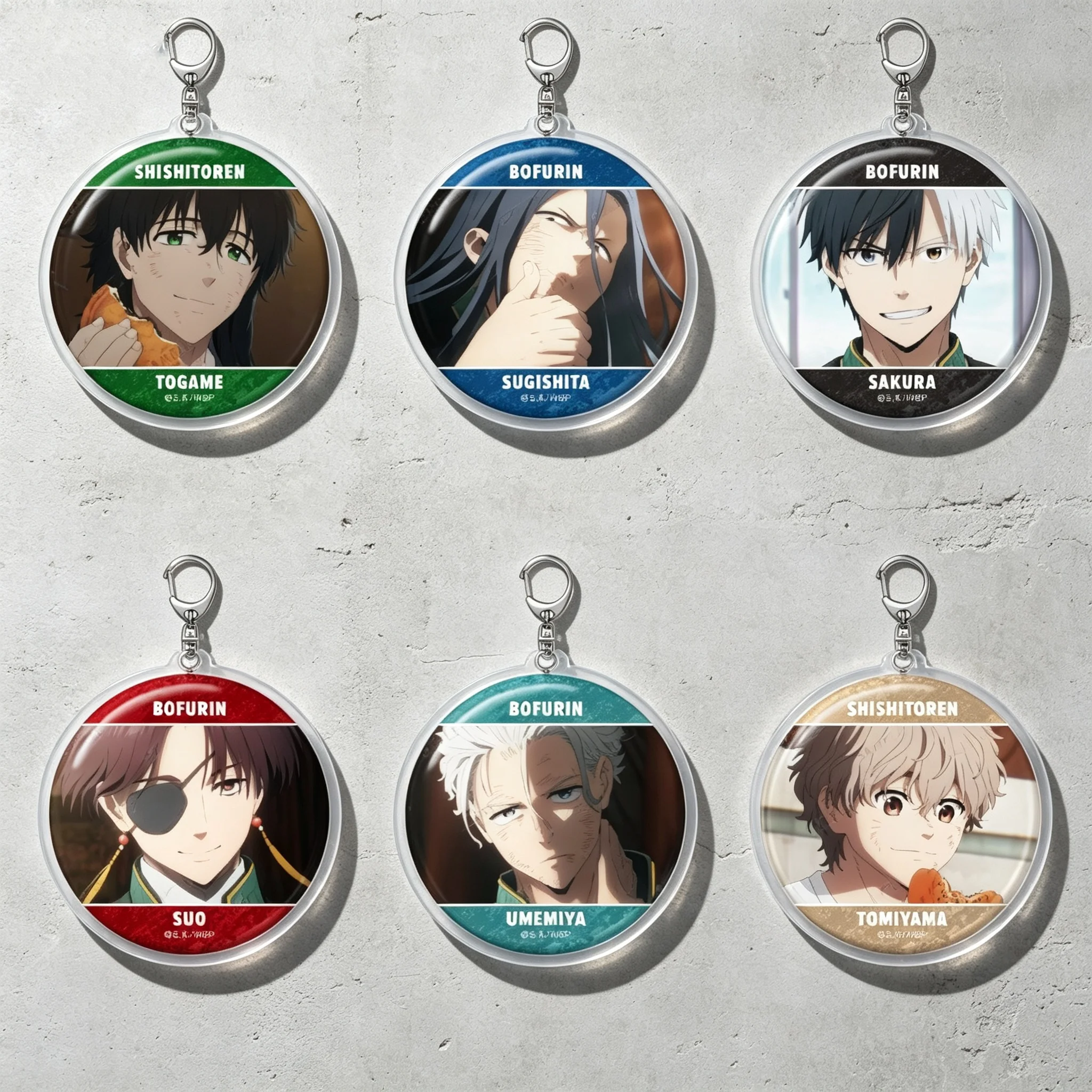 Anime WIND BREAKER Scene Drawing Haruka Sakura Hajime Umemiya Circle Acrylic Pendant Keychains Bag Decorations