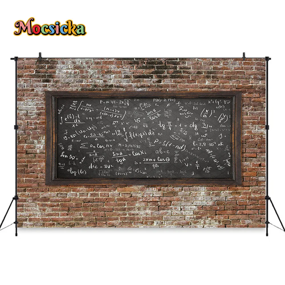 학생 사진 촬영을 위한 Mocsicka 학교 복귀 배경 책장 칠판 교실 배경 어린이 휴일 파티 사진 스튜디오