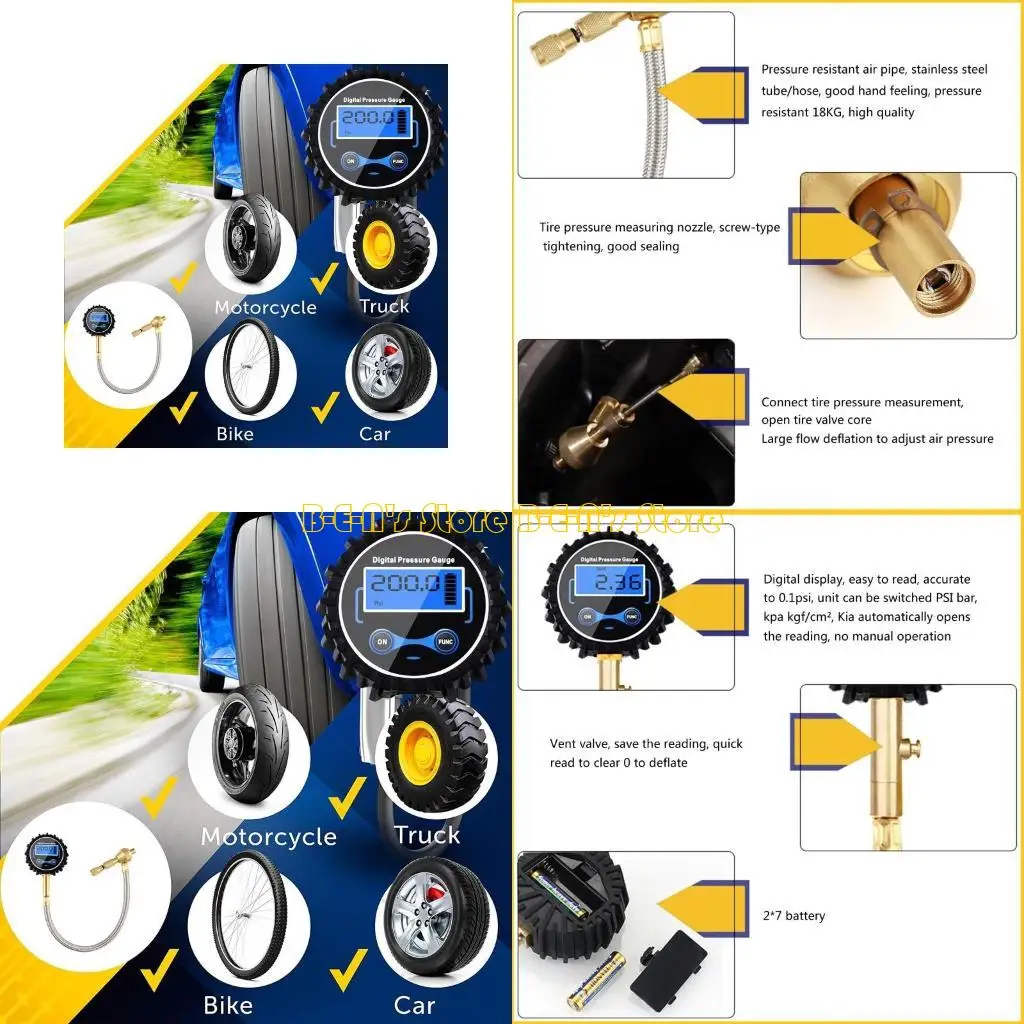 

Y1AD Цифровой быстрый дефлятор шин/шин для грузовых автомобилей, манометр для шин, дефляторы для воздуха