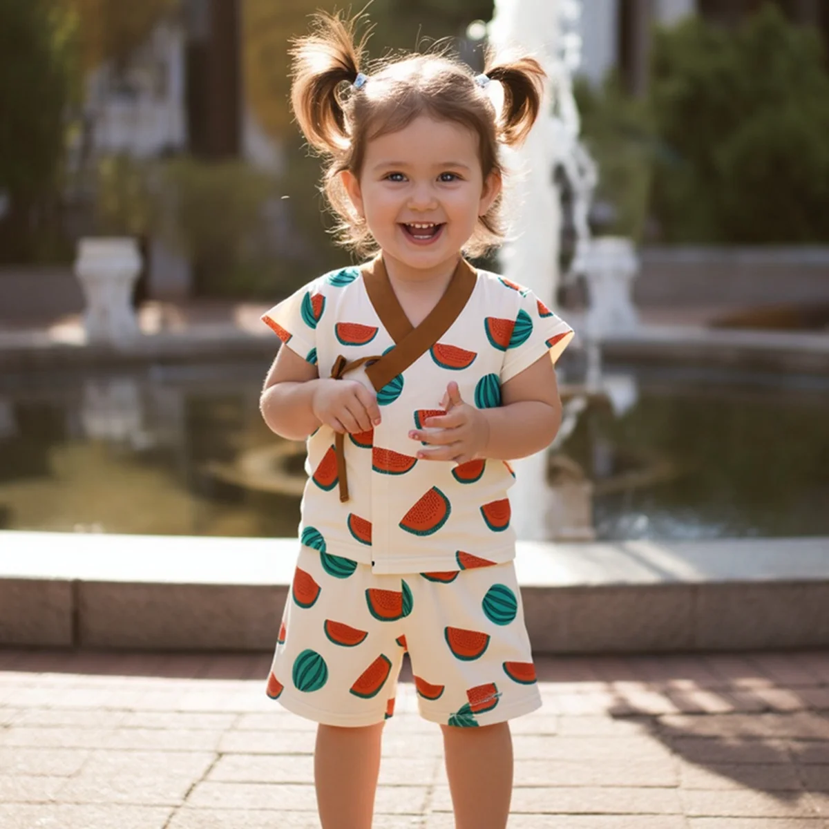 

Cute Fashion Summer Baby Boys Girls Clothes Sets Short Sleeve Tops + Shorts 2pcs