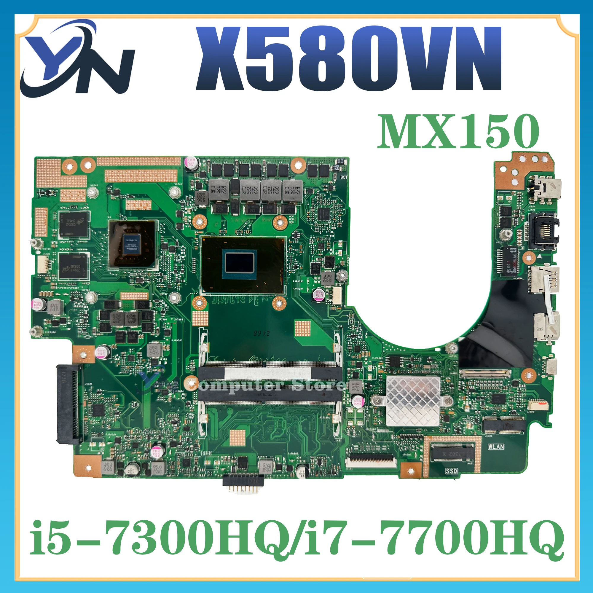 X580VD Notebook Mainboard For ASUS Vivobook Pro 15 X580VN N580V NX580V FX580V M580V Laptop Motherboard I5 I7 CPU GTX1050 MX150