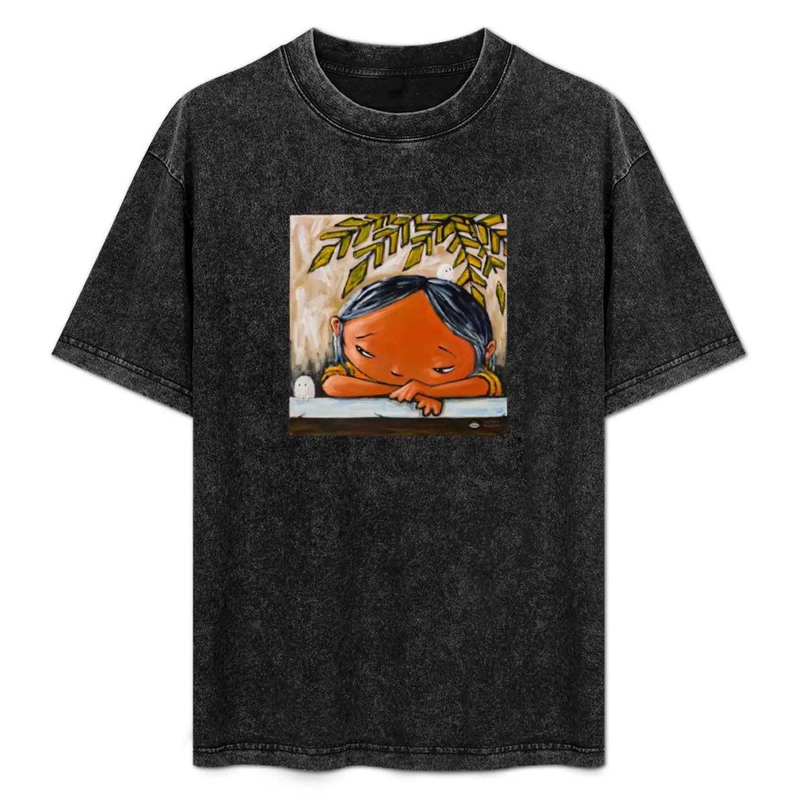 Introspective Girl T-Shirt Tough Fabric Work Tee