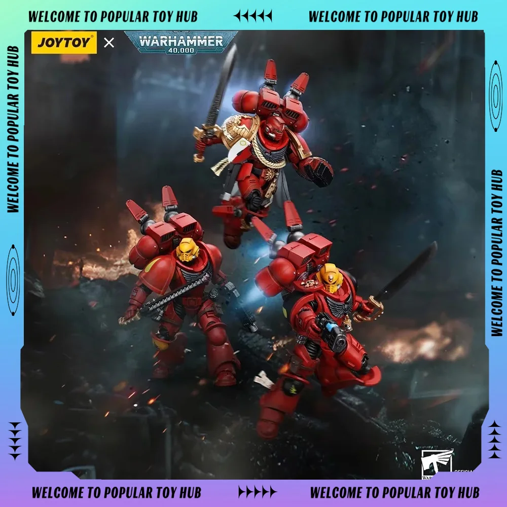 JOYTOY 1/18 Action Figurine Blood Angels Collectible Model Anime Figure 40K Figure Custom Angel Jump Pack Intercessors Anime Toy