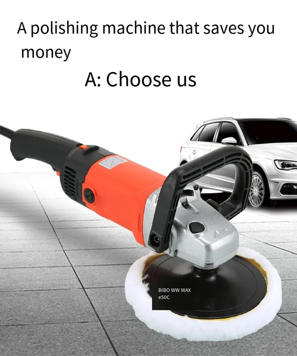 

Portable Electric Car Polisher 8 Speeds Adjustable Auto Beauty Polishing Waxing Machine Car Scratch Repair Kit Floor Polishing