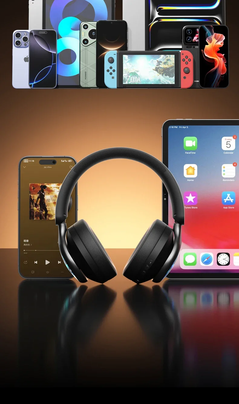 Acer Wireless Bluetooth Over-ear Headphones With Stereo Sound_voghion.com