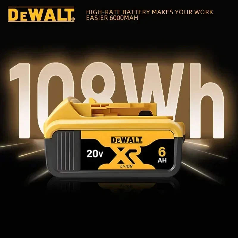 Originální DeWalt 20V MAX 6Ah lithium-iontová baterie (DCB206) pro DeWalt 20V 18V 60V aku vrtačku, rázový utahovák a pracovní světlo - náhled 2