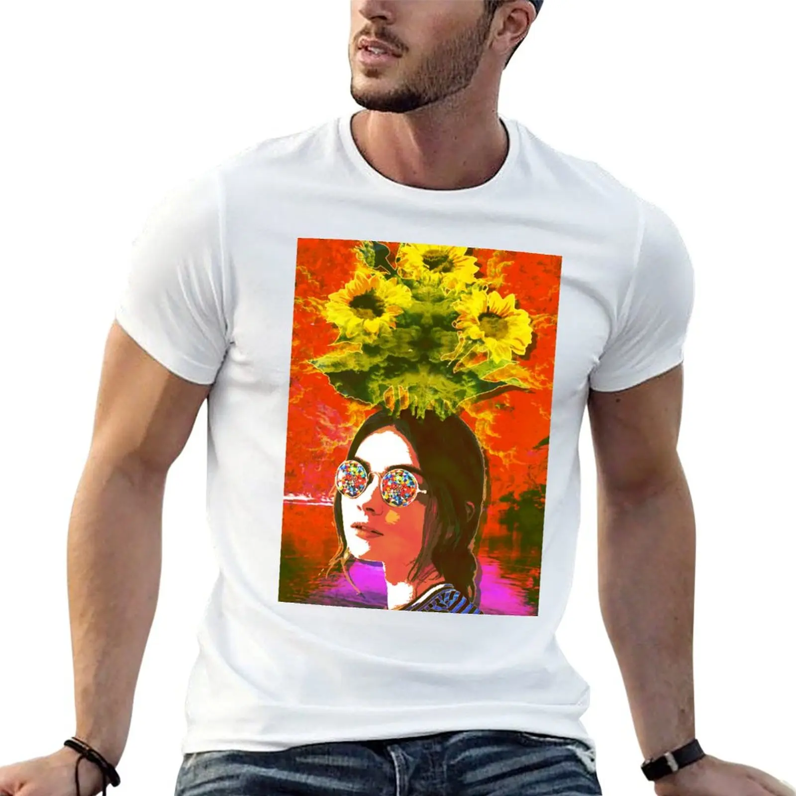 

The Girl with Kaleidoscope Eyes T-Shirt man t shirt cotton high quality t shirt for man t shirt personalised T-shirt