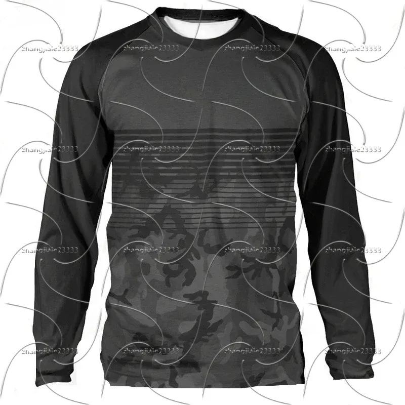 ملابس رياضية جديدة للدراجات الجبلية، قميص رجالي بأكمام طويلة للدراجة على الطرق الوعرة، مسامي وسريع الجفاف #4