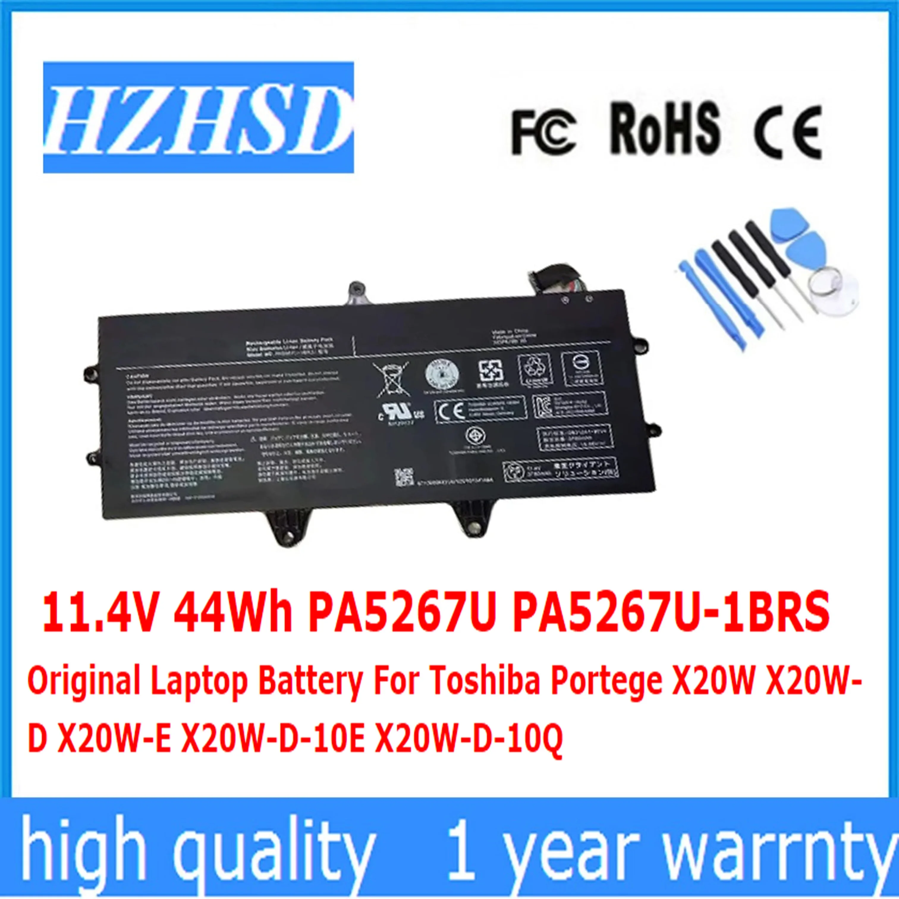 

PA5267U PA5267U-1BRS Original 11.4V 44Wh Laptop Battery For Toshiba Portege X20W X20W- D X20W-E X20W-D-10E X20W-D-10Q