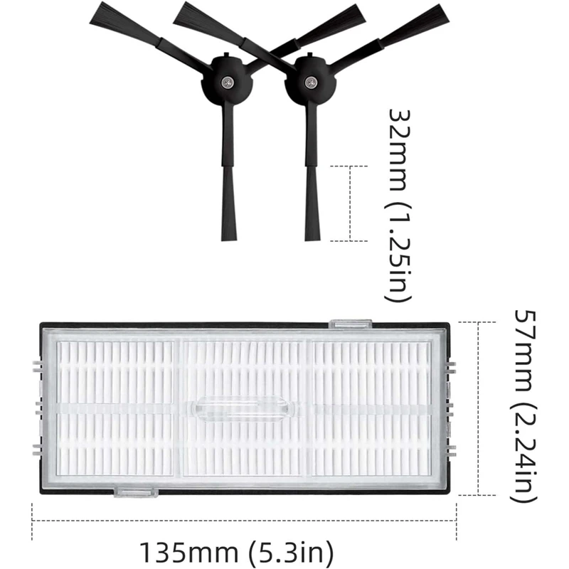 Roller Main Side Brush Hepa Filter Mop Pad Cloth Rag Roller Brush For Roborock S8 /S8 Plus Replacement Spare Parts