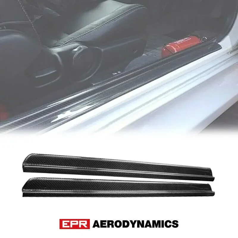 Carbon Fiber Glossy Finished For Nissan R33 Skyline GTS GTR OE Style Door Sill/Plate Exterior Car accessories Body kit