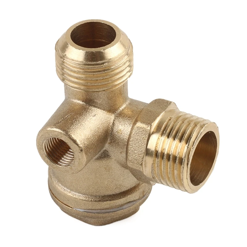 Industrial Grade 3-Way Check Valves Male Thread 3-Way Brass Air Compressor Check