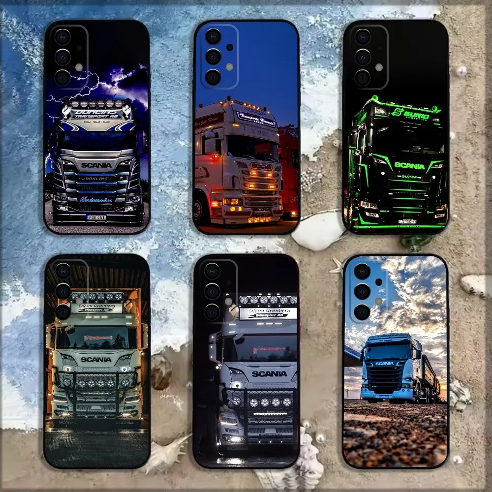 S-SCANIA Trucks SA-AB Phone Case For Samsung Galaxy A13,A21s,A22,A31,A32,A52,A53,A71,A80,A91 Soft Black Shell