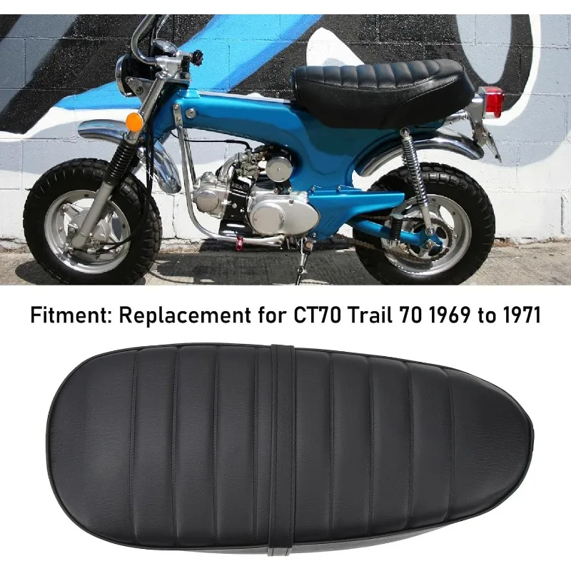 Coussin de siège de moto, siège de moto, coussin de siège de moto de remplacement pour CT70 Trail 70 1969 à 1971