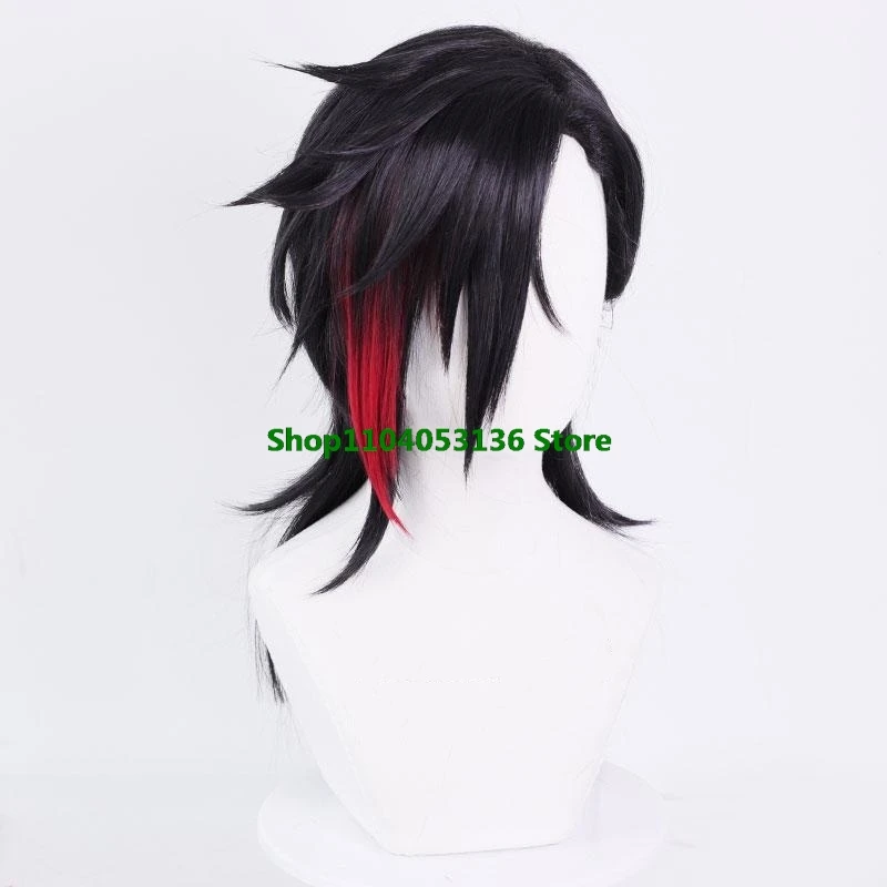 Jeu Arcane Saison 2 Vi Jinx Cosplay Perruque Cheveux Noirs et Rouges pour Femme Hommes Halloween Carnaval ixLOL Py Play Perruque