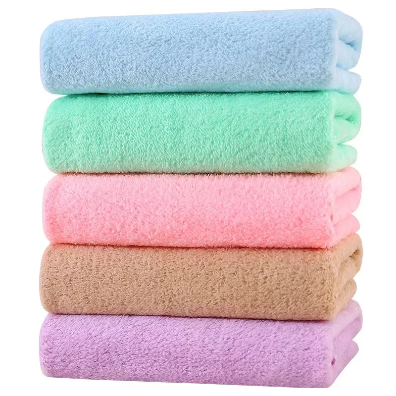 1pc Solid Color High-density Coral Fleece Pet Towel Thickened Towel Pure Cotton Quick Absorbent Soft Quick Dry Cat Dog Supplies