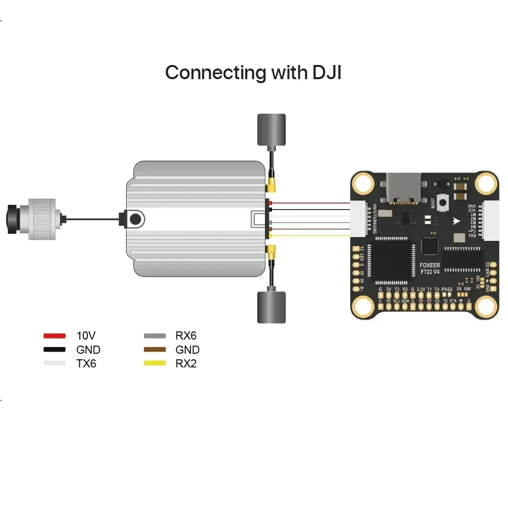 Foxeer F722 V4 MPU6000 FC 8S المزدوج BEC بارومتر X8 وحدة تحكم في الطيران FPV حرة الطائرة بدون طيار لتقوم بها بنفسك الملحقات