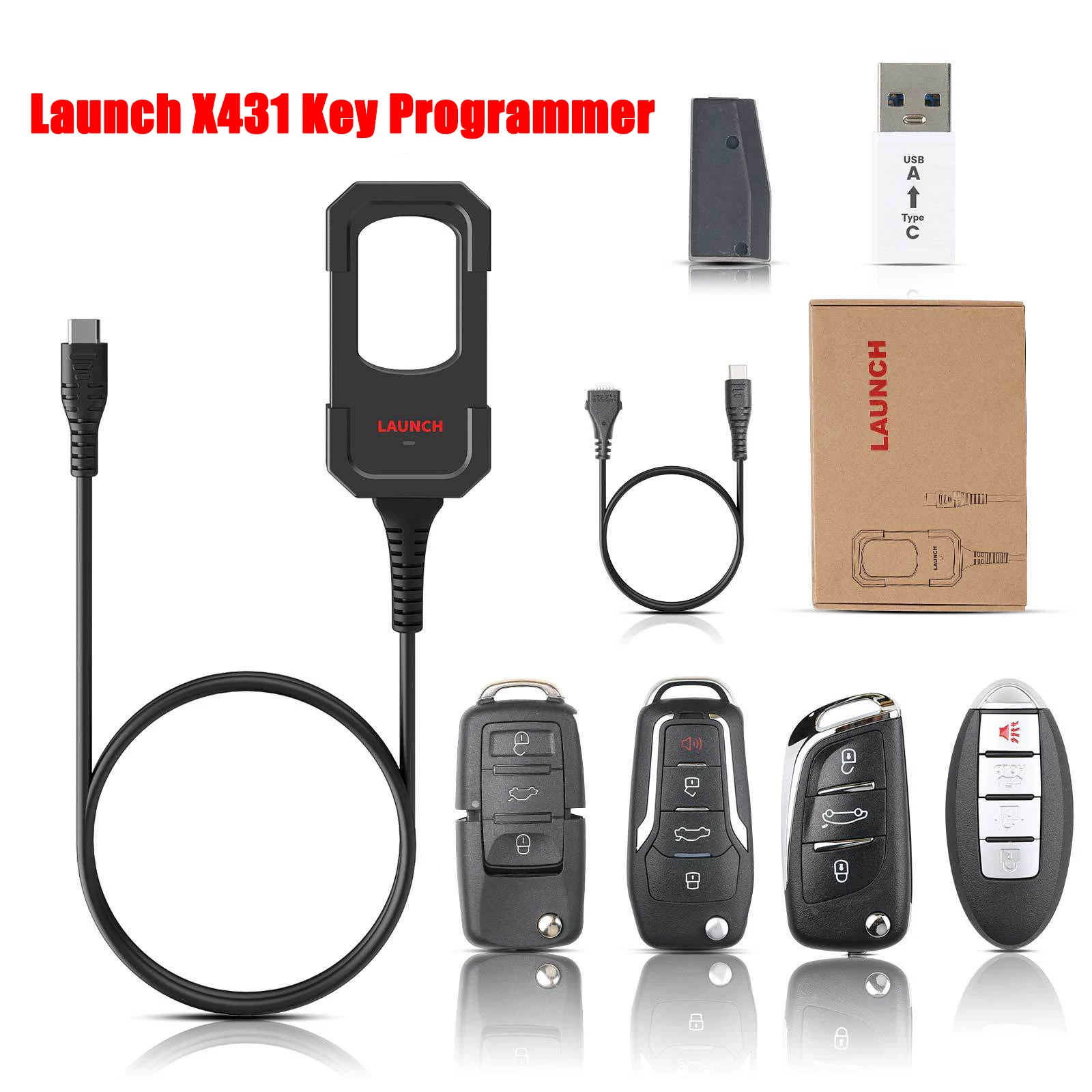 Launch X431 Key Programmer Universal Car Super Chip IMMO Programming Tools for X431 PAD V IMMO ELITE IMMO PLUS X PROG 3