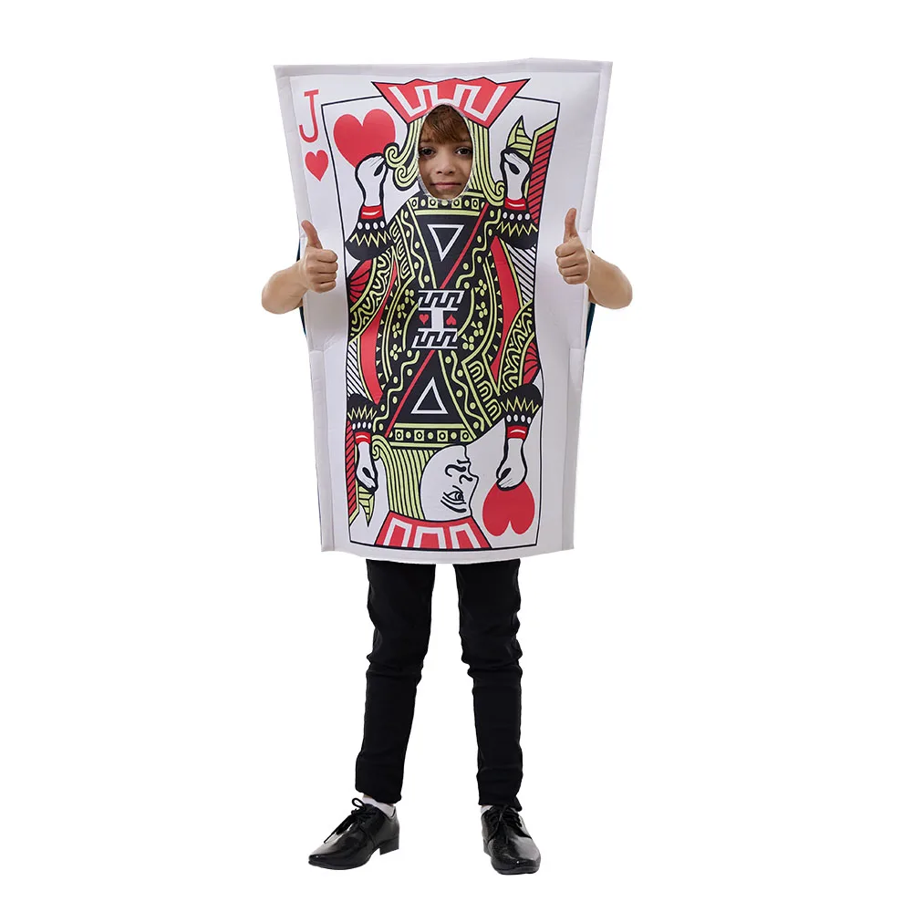 Boy Poker J Prince Costume Girl Funny Halloween Playing Card Party Fancy Dress Tunic Carnival Easter Purim Fancy Dress