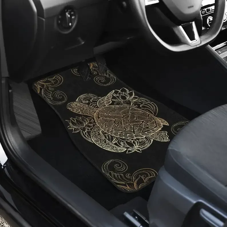 Turtle Car Floor Mats Set, Turtle Lover Gift, Custom Full Car Mat Set, New Car Floor Access