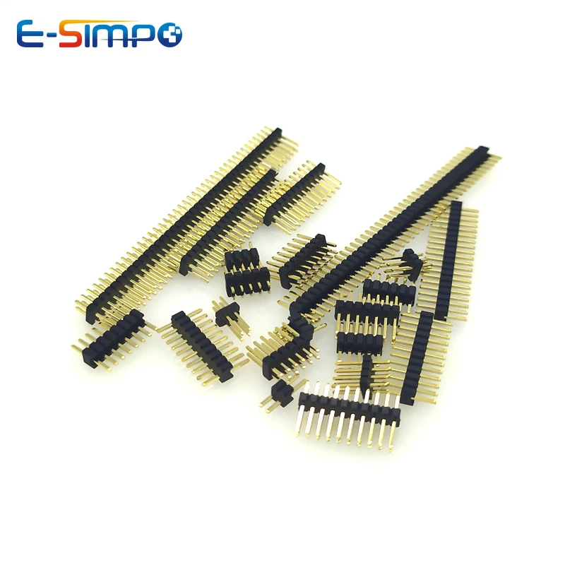 10pcs 1.0mm 1.27mm 2.0mm 2.54mm Pin Header Double Row Male 1/2~40P Breakaway PCB Board Connector Strip Pinheader 1*2/2P 4P 6-40p image 2