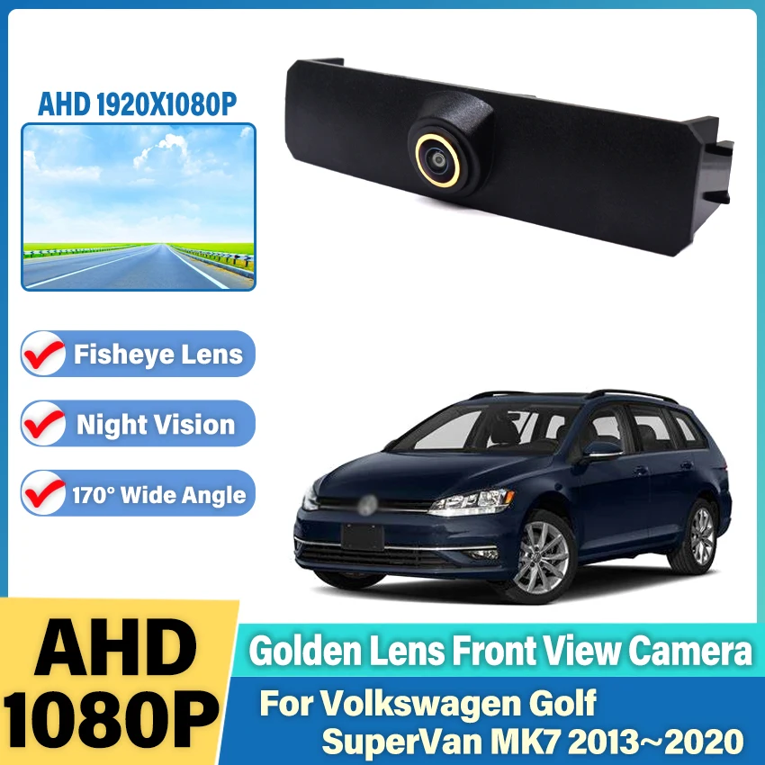 Golden HD CCD Car Front View Parking Night Vision Positive Waterproof Logo Camera For Volkswagen Golf SuperVan MK7 2013~2020 view 5