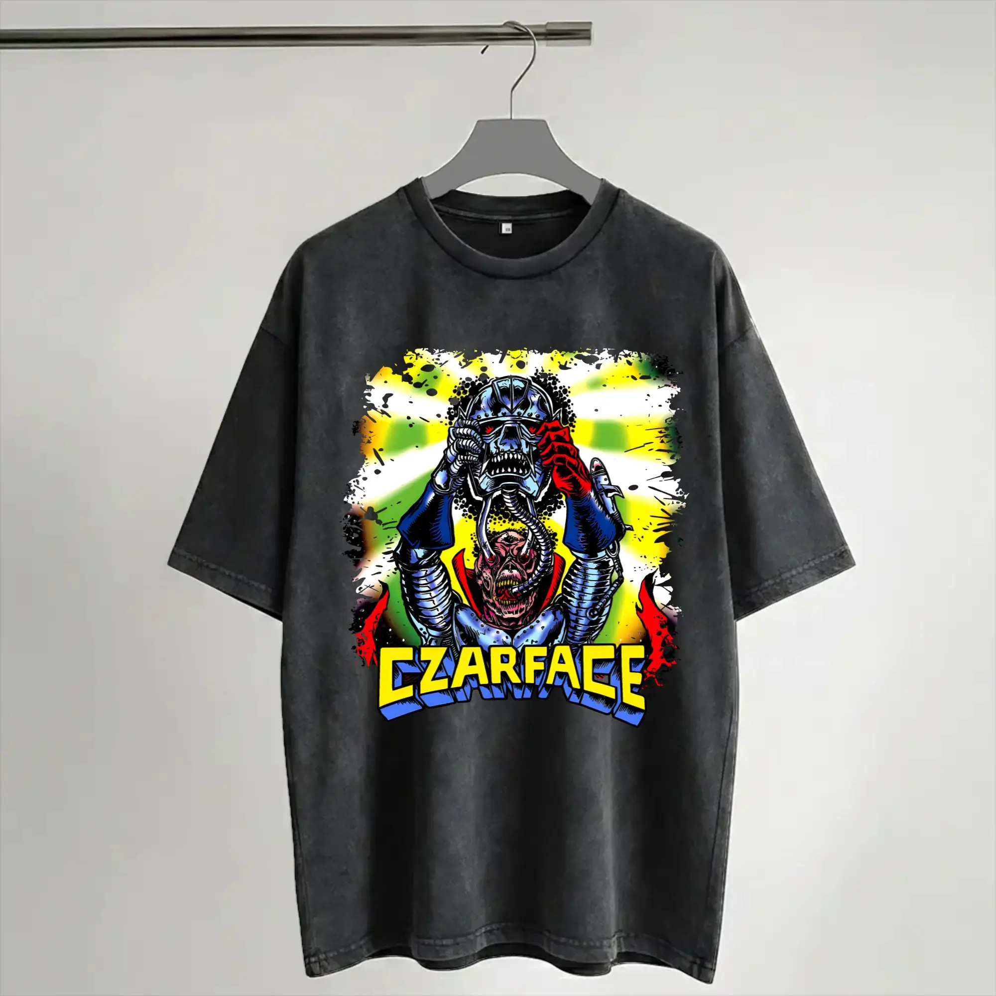 Harajuku Washed Shirts Czarface  Merch Vintage T-Shirts Harajuku  Streetwear Short Sleeve Summer Tees