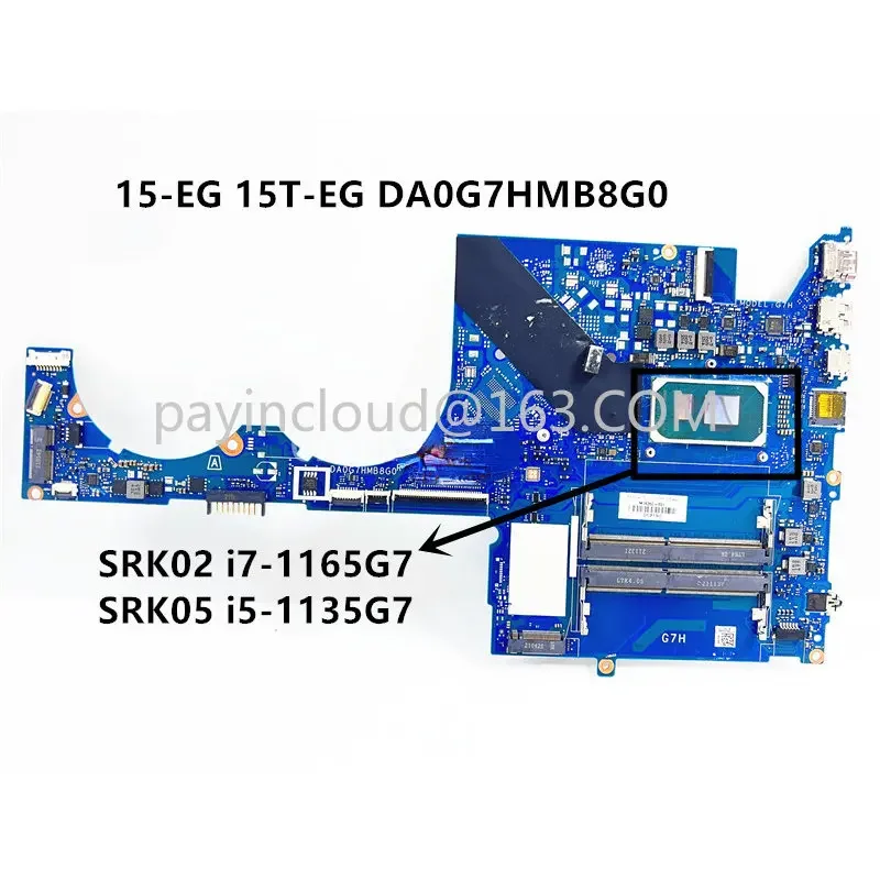 DA0G7HMB8G0  Pavilion 15-EG 15T-EG Laptop Motherboard with M16349-601 M16350-601 I5 I7 CPU UMA 100%