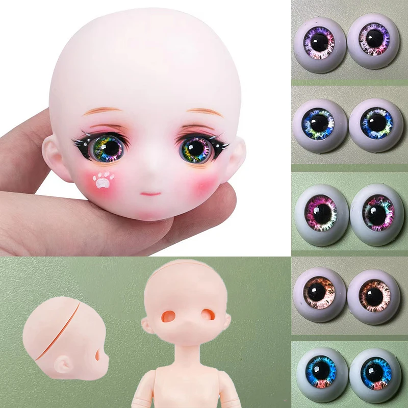 

20 Color Eyes Anime Face Doll DIY 30cm Doll Makeup Doll Head or Whole Doll Lol Doll Beautiful Girl Doll Toy Gift