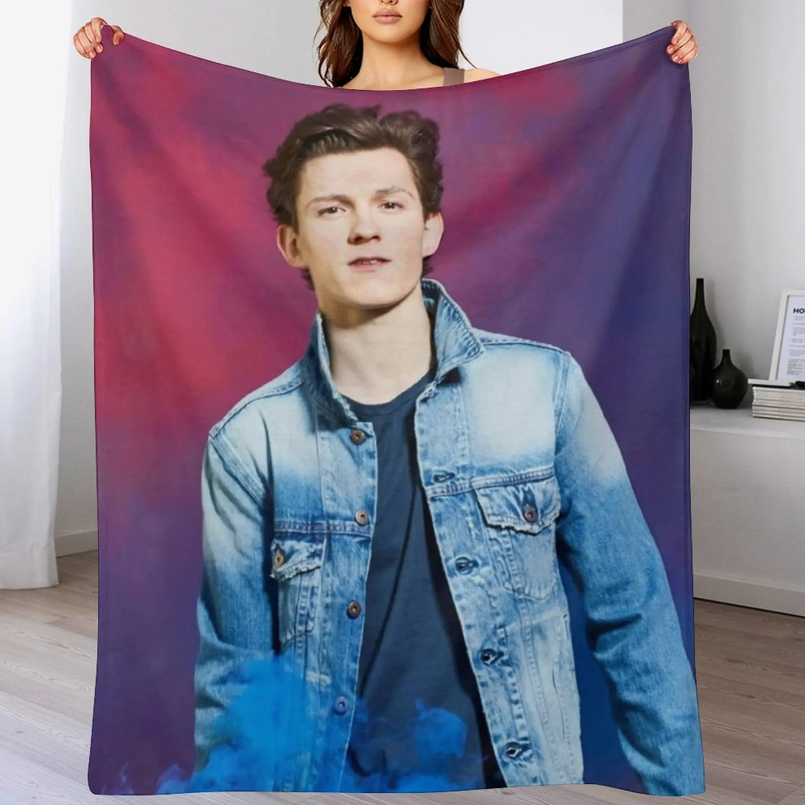 

Tom Holland Throw Blanket cosplay anime Camping Travel Cute Blankets