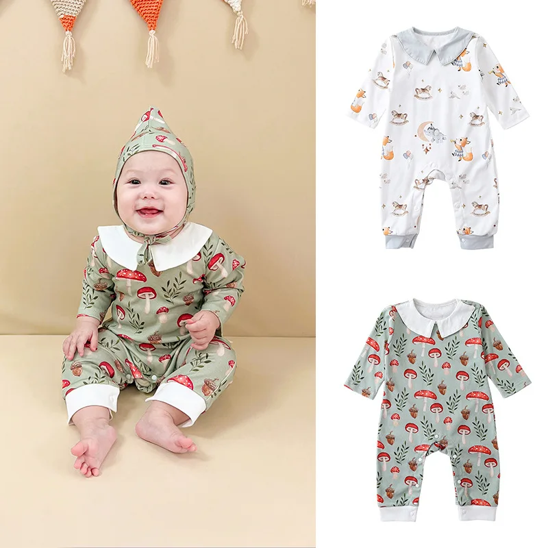 

Jenny&Dave Baby clothes, autumn and winter, female treasure, super westernized jumpsuit, autumn outfit, cute doll collar, newbor