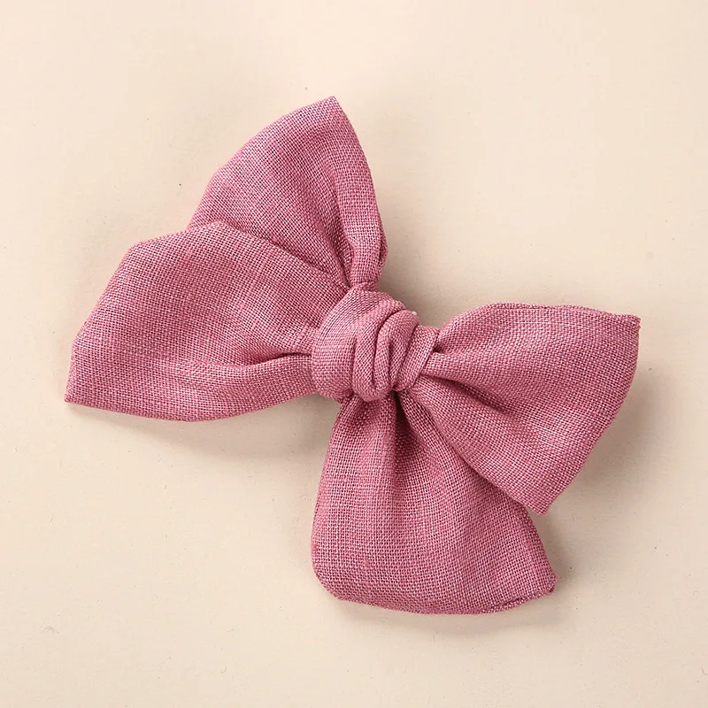 Bonito grampos de cabelo para bebê meninas de linho algodão arcos hairpin criança acessórios para o cabelo crianças princesa barrette primavera headwear atacado