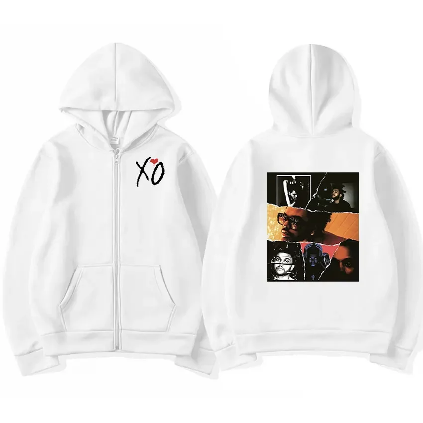 The Weeknd Xo Fashion Zipper Hoodie After Hours Til Dawn Zip Up Jacket Sweatshirt Men Women Hip Hop Pullover Hoodies Streetwear