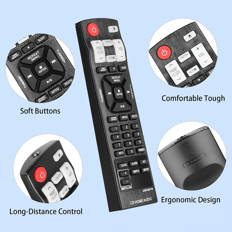 AKB73655739 Remote Control For CD Home Audio System CM4341 CM4441 CM4541 CM4550 CM8430 CM8440 CM9550 CM9730 CM9740 CM9940