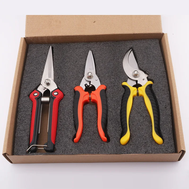 3 Pcs Work Scissors Metal Cutting Scissors Wire Shaped Electrician Garden Kitchen Industrial Scissors Multifunction Hand Tools