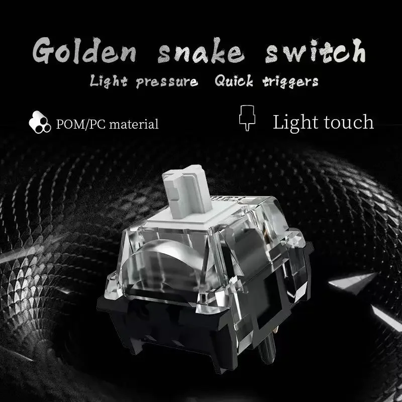 Kailh MX Golden Snake Mechanical Keyboard Switch 5Pin HIFI Sound High Transparency Quick Trigger Customized Esports RGB Switch