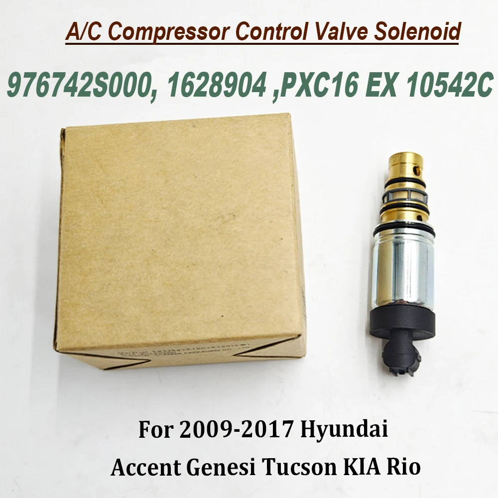 

NEW 976742S000 A/C Compressor Control Valve Solenoid PXC16 EX 10542C 1628904 For 09-17 Hyundaii Accent Genesi Tucson K-IA Rio